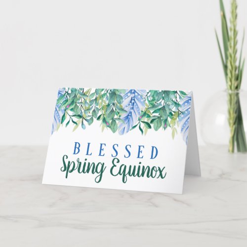 Spring Greenery Ostara Equinox Pagan Wicca Holiday Card