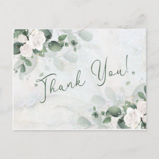 Spring Greenery Thank You Card