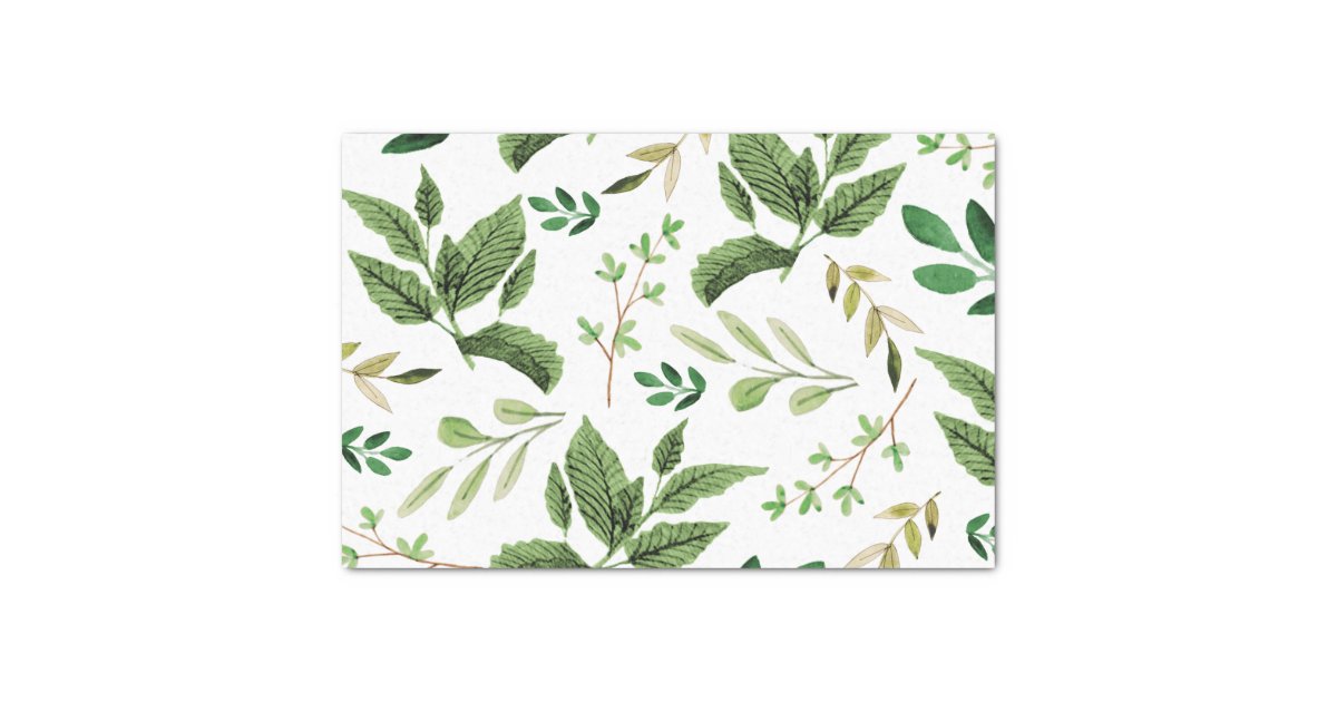 Spring Greenery Tissue Paper | Zazzle