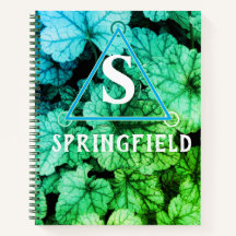 Spring Greens Rainbow Monogram - Colorful Foliage