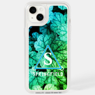 Spring Greens Rainbow Monogram - Colorful Foliage OtterBox iPhone 14 Plus Case