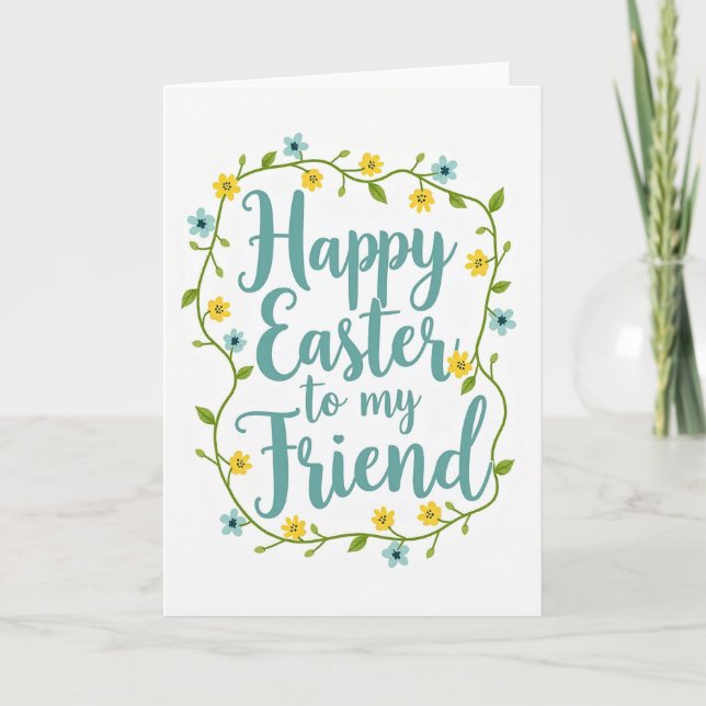 Spring Greetings Friend Card (Front)