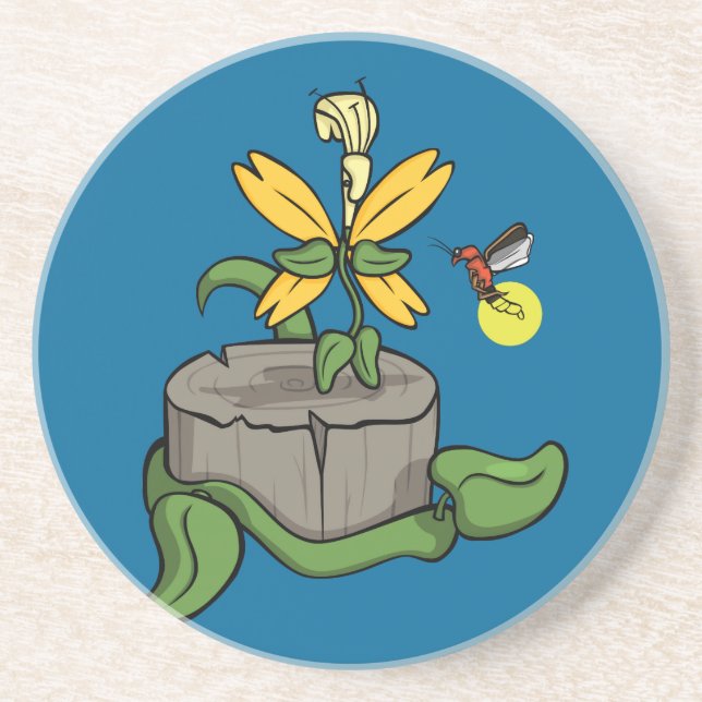 Spring Greets Summer Sandstone Coaster (Front)