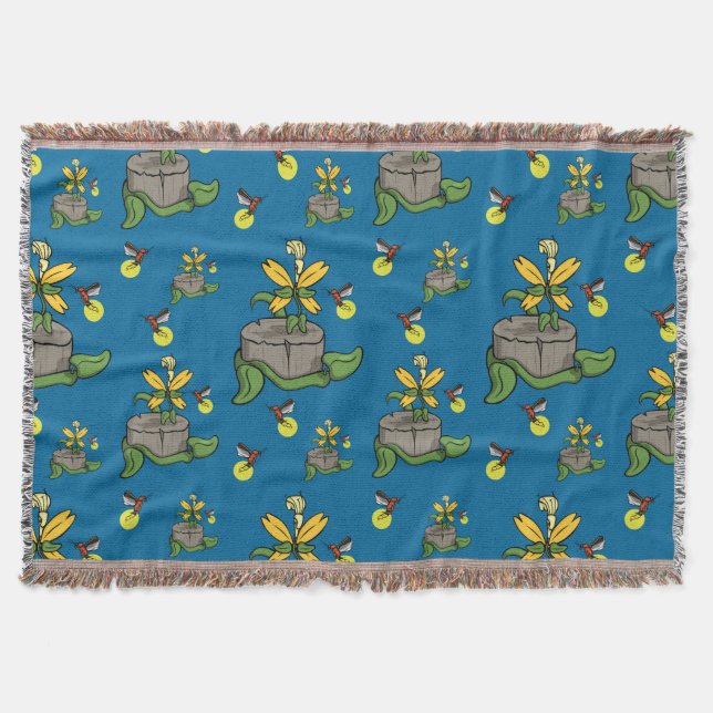 Spring Greets Summer Throw Blanket (Front)