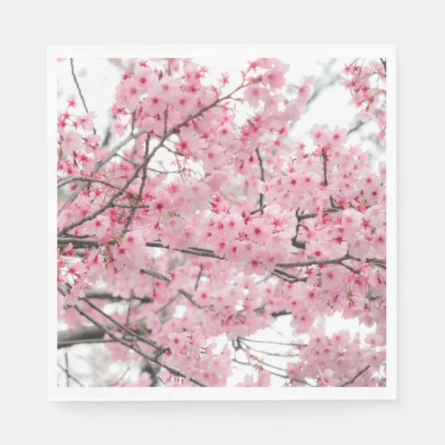 Spring Hanami Festival, Cherry Blossoms Napkins (Front)