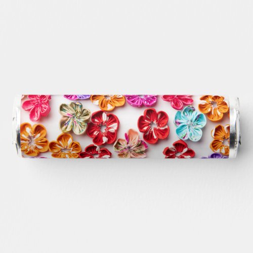 Spring Handmade sewn fabric Flowers Multicolor  Breath Savers Mints