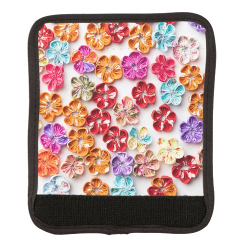 Spring Handmade sewn fabric Flowers Multicolor  Luggage Handle Wrap