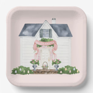 Spring   Happy Easter   House Paper Plates