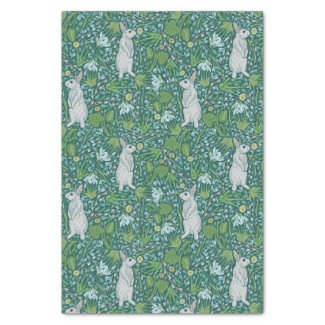 Spring Hares and Pussy Willows Garden Tissue Paper