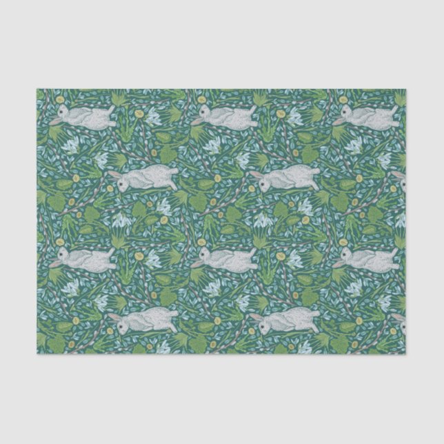 Spring Hares and Pussy Willows Garden Tissue Paper (Front)
