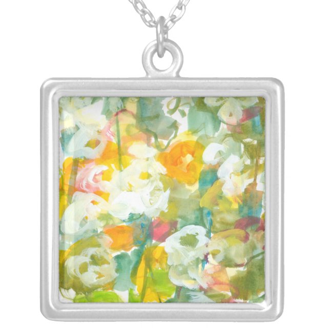 Spring has Sprung II Silver Plated Necklace (Front)