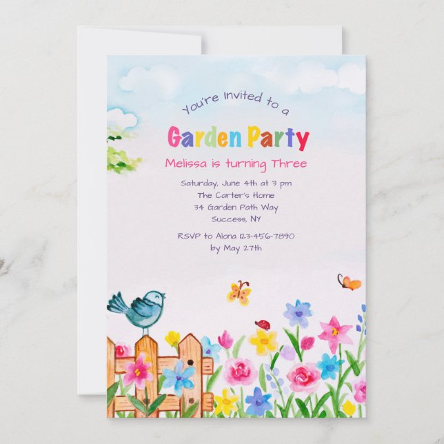 Spring has Sprung Invitation (Front)