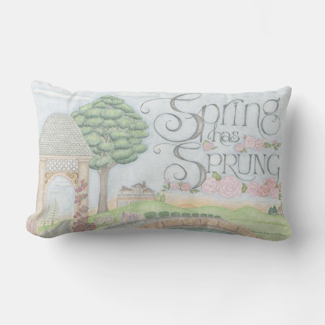 Spring has Sprung Throw Pillow (Front)