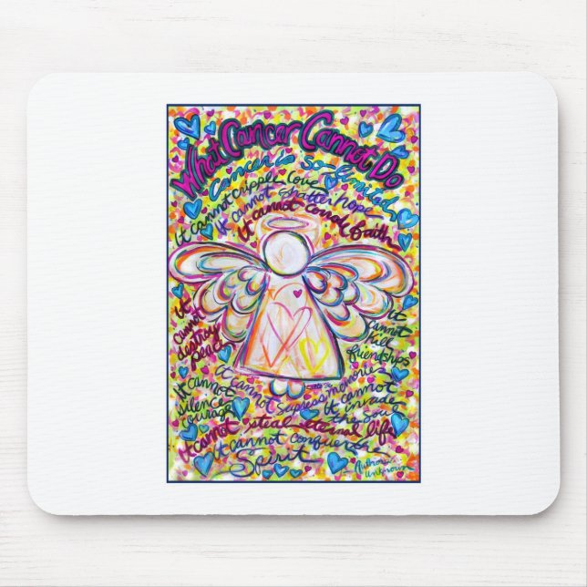 Spring Hearts Angel Mouse Pad (Front)