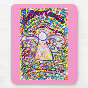 Spring Hearts Angel Mousepad