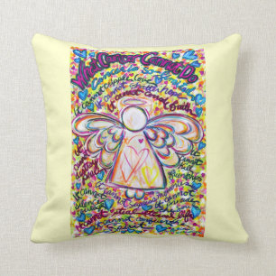 Spring Hearts Cancer Angel Decorative Throw Pillow