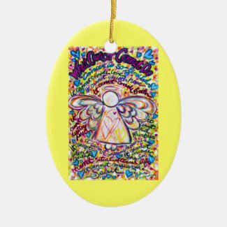 Spring Hearts Cancer Angel Ornament Customized