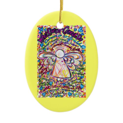 Spring Hearts Cancer Angel Ornament Customized