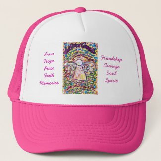 Spring Hearts Cancer Cannot Angel Hat or Cap