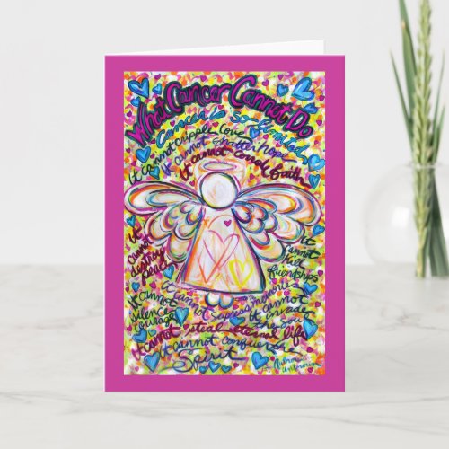 Spring Hearts Cancer Cannot Do Angel Greeting Card