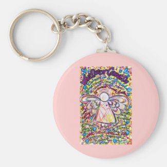 Spring Hearts Cancer Cannot Do Angel Keychain