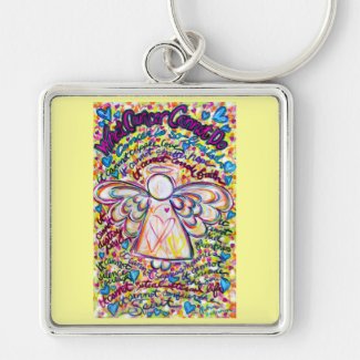 Spring Hearts Cancer Cannot Do Angel Keychain