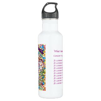 Spring Hearts Cancer Cannot Do Angel Stainless Steel Water Bottle