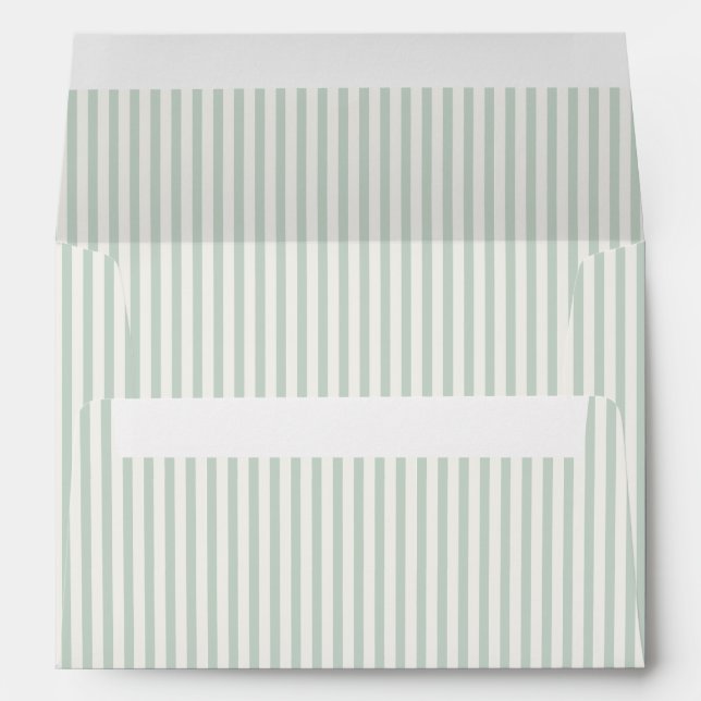 Spring Heritage Stripes | Muted Sage Envelope (Back (Bottom))