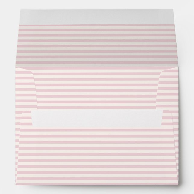 Spring Heritage Stripes | Soft Blush ll Envelope (Back (Bottom))