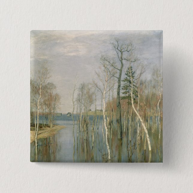 Spring, High Water, 1897 Pinback Button (Front)