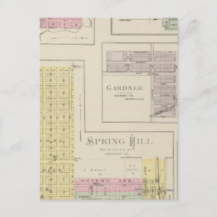 Spring Hill, Edgerton, Ocheltree, Gardner, Kansas Postcard