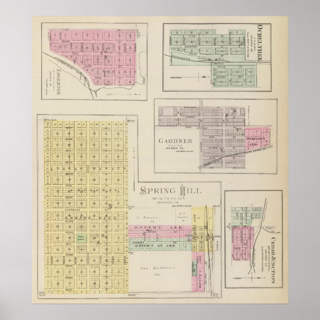 Spring Hill, Edgerton, Ocheltree, Gardner, Kansas Poster (Front)
