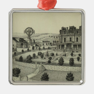 Spring Hill Farm, Chase County, Kansas Metal Ornament