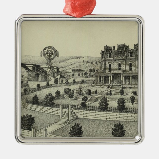 Spring Hill Farm, Chase County, Kansas Metal Ornament (Front)