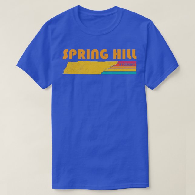 Spring Hill Tennessee Vintage Distressed Souvenir T-Shirt (Design Front)
