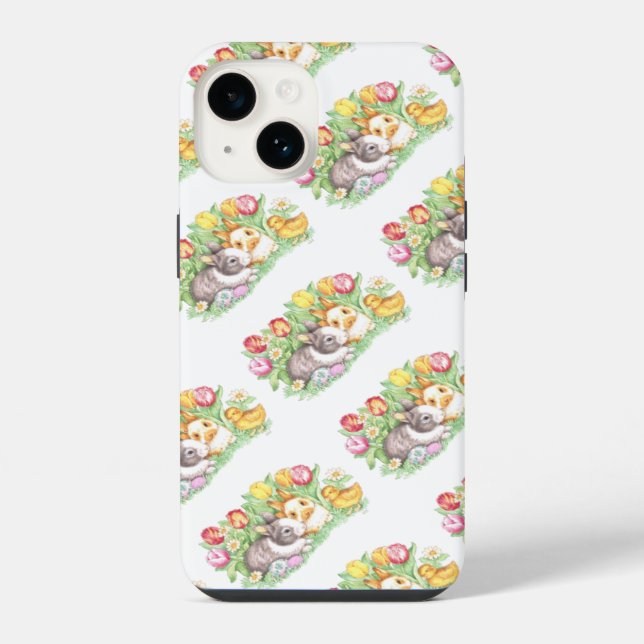 Spring Holiday Easter Bunny Iphone Case (Back)