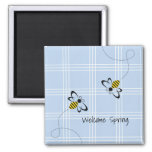 Spring Home Decor With Bees Doormat Magnet at Zazzle