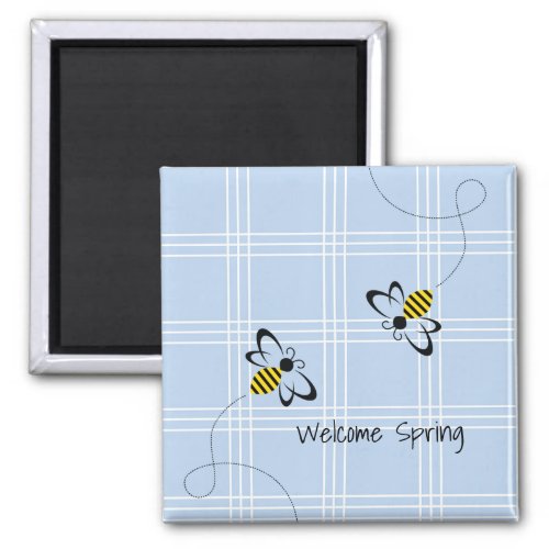 Spring Home Decor with Bees Doormat Magnet