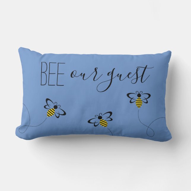Spring Home Decor with Honey Bees Lumbar Pillow (Front)