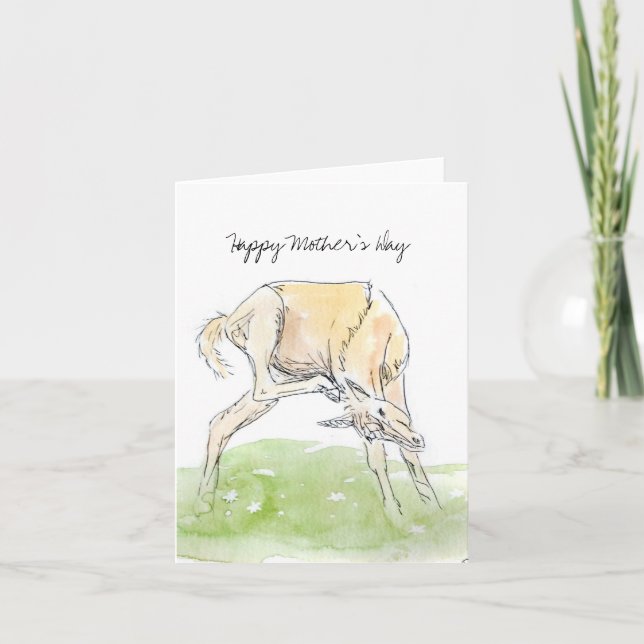Spring Horse Foal Mother's Day Card (Front)