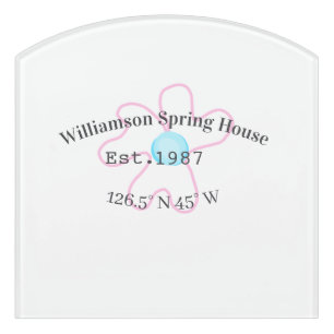 Spring house coordinates latitude longitude name d door sign