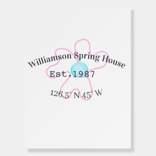 Spring house coordinates latitude longitude name d foam board