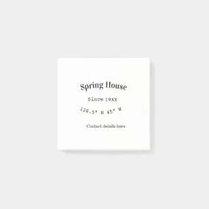 Spring house ets. Date year custom coordinates add Post-it Notes