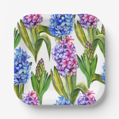 Spring Hyacinth Paper Plates