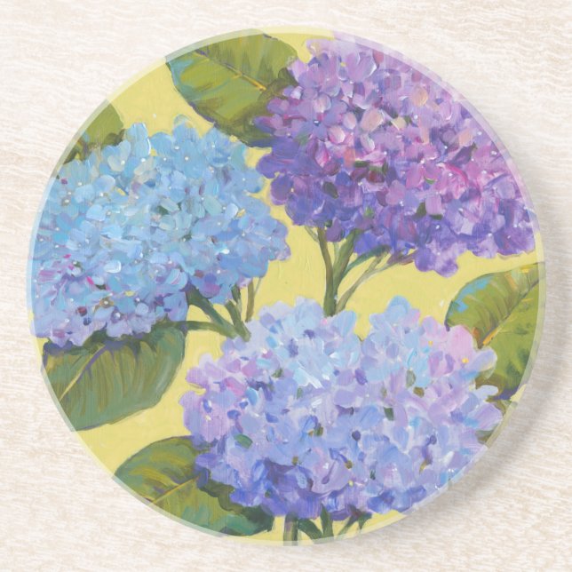 Spring Hydrangeas I Drink Coaster (Front)