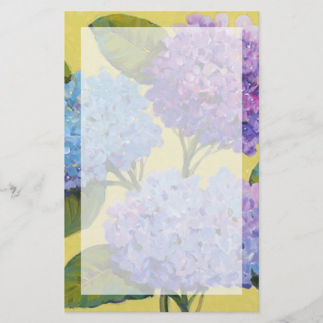 Spring Hydrangeas I Stationery (Front)