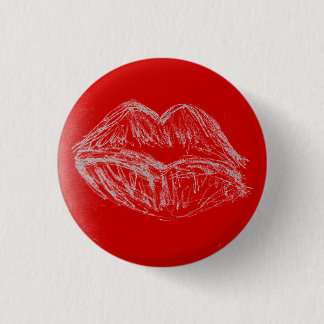 Spring Imagination - Lipstick Lips Button
