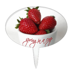 spring in a cup cake topper