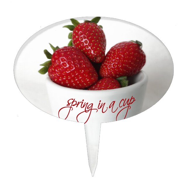 spring in a cup cake topper (Front)
