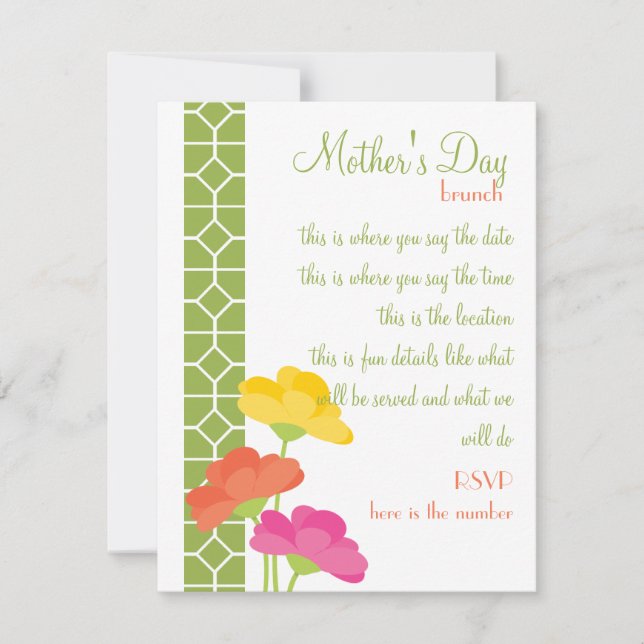 Spring In Bloom Invitation (Front)